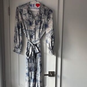 Current Air Blue and White Maxi Dress